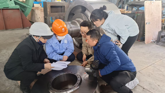 japanese customers conducted on site inspections of supporting rollers and thrust rollers 2
